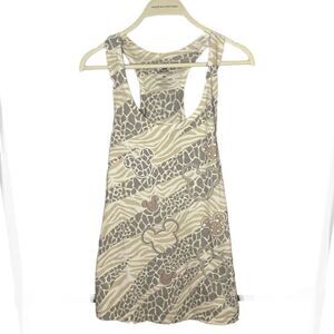 Disney shirt women’s cheetah print Disney parks tank top size extra w sz